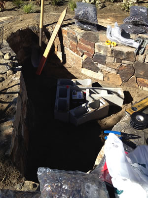 Palm Desert Custom Designed and Built Fire Pit February 2016