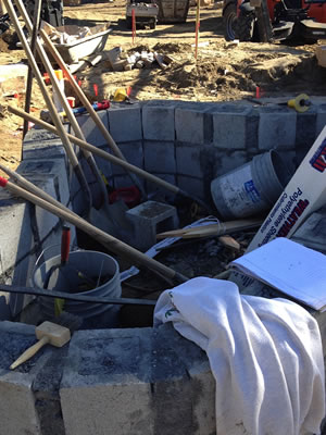 Palm Desert Custom Designed and Built Fire Pit February 2016