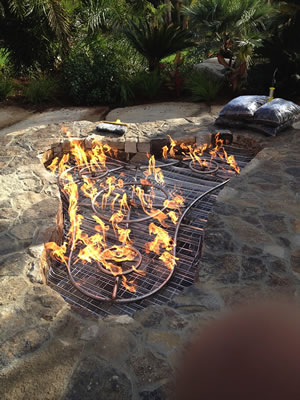 Palm Desert Custom Designed and Built Fire Pit February 2016