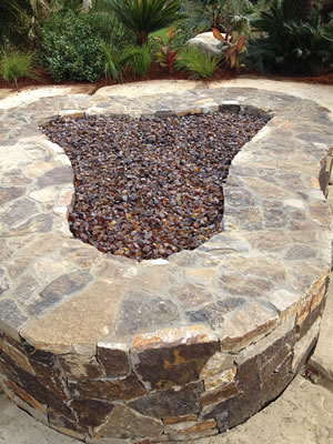 Palm Desert Custom Designed and Built Fire Pit February 2016